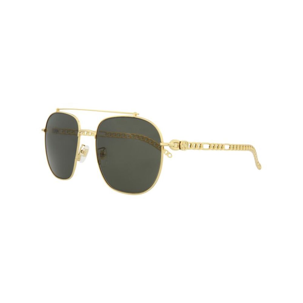 Gucci Square-Frame Metal Sunglasses Gold Mens - Picture 2 of 6